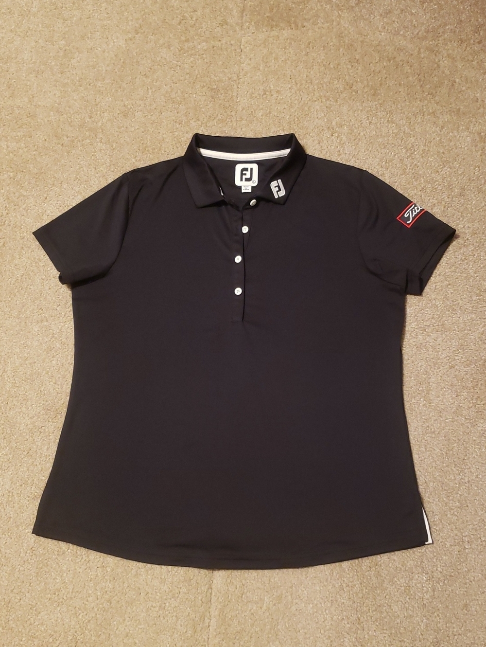 FootJoy Women's Black Polo Golf Shirt